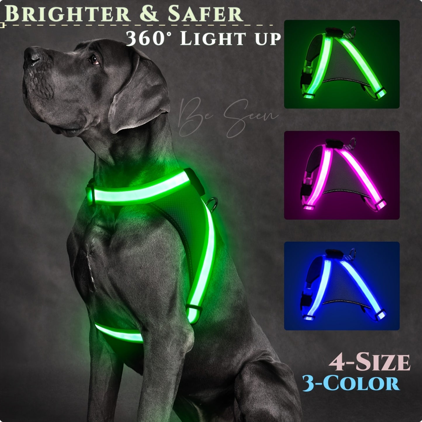 LED Light-Up Dog Harness