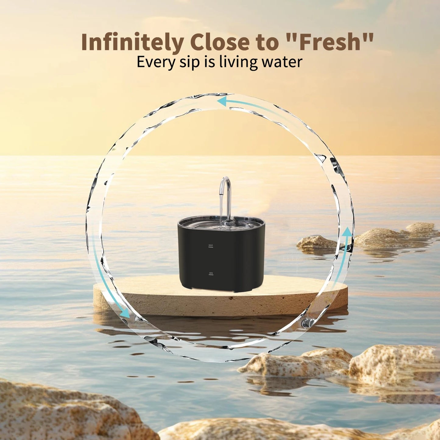 Ultra-Quiet Cat & Pet Water Fountain 2.2L