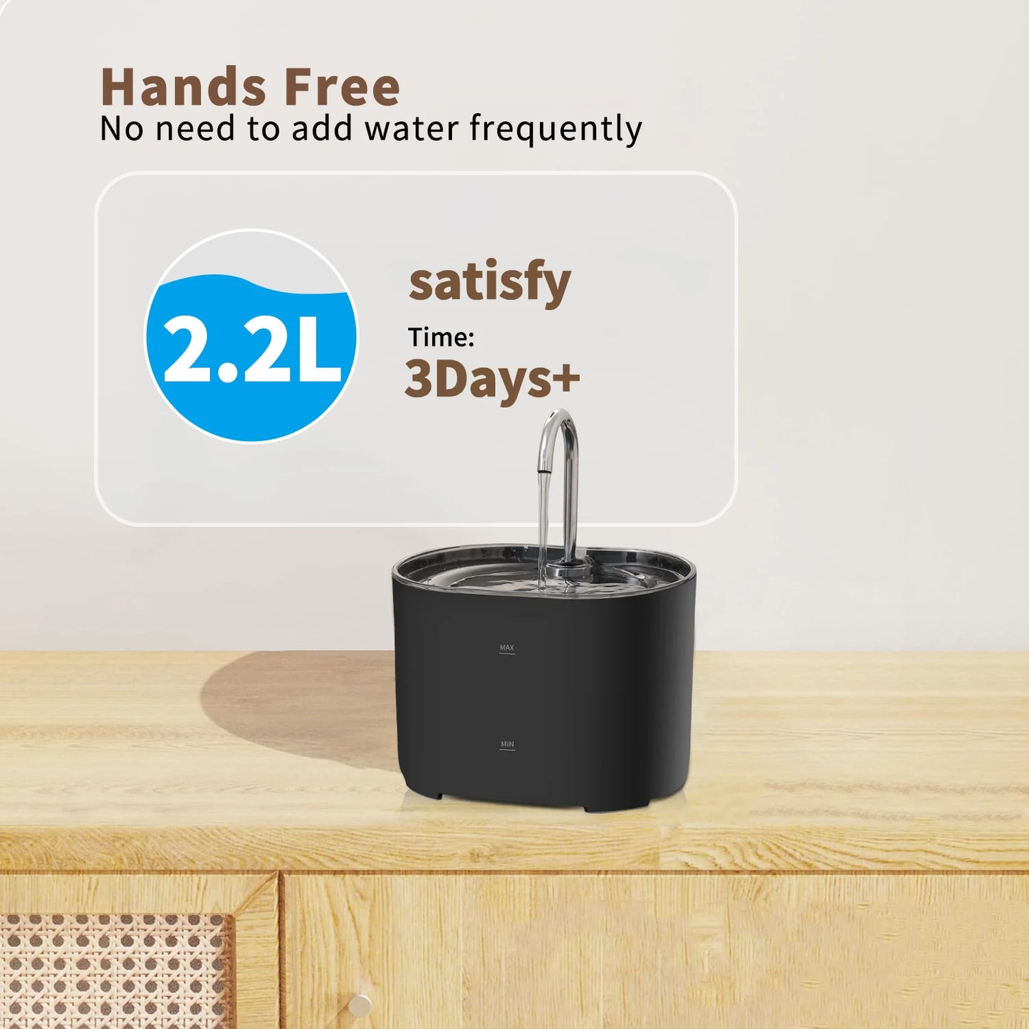 Ultra-Quiet Cat & Pet Water Fountain 2.2L